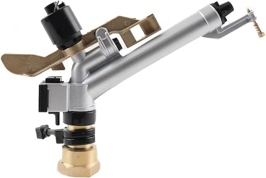 1.5'' Agriculture IrrigationSprinkler Gun Sprinkler Large-Area Irrigation Spray Gun Tool Garden Farm Watering Sprinkler 360° Adjustable Watering for Farms, Orchards, Tea Gardens, Forestry