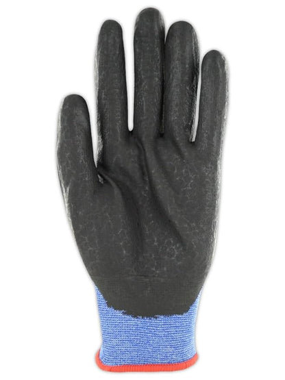 MAGID D-ROC AeroDex Cut-Resistant Gloves, 7/S, 1 Pair, Nitrile, Breathable, Lightweight Fabric Construction Gloves for Women (Blue/Black)