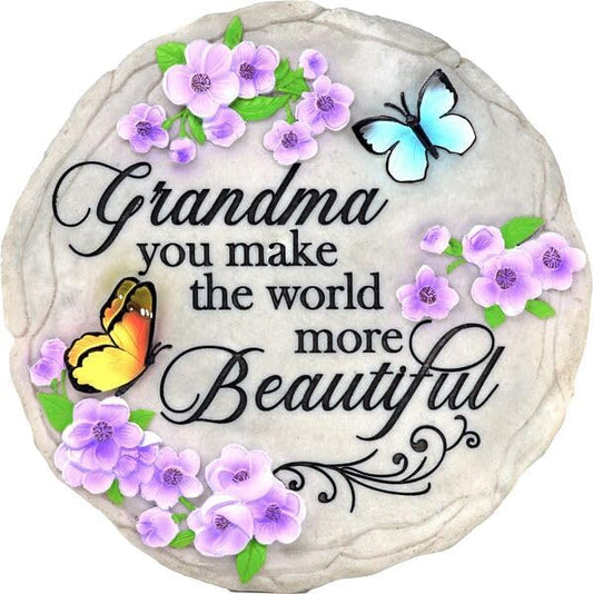 Spoontiques Beautiful Grandma Stepping Stone - Lovely Family Decorative Garden Stone for Yard, Patio, Garden or Walkway - Outdoor or Indoor Home Decor