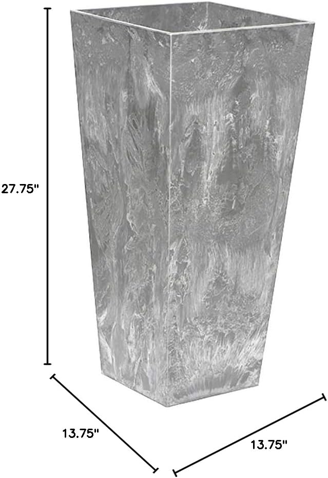 ArtStone 35270.01 Ella Tall Planter Grey 27.5-inch, Gray