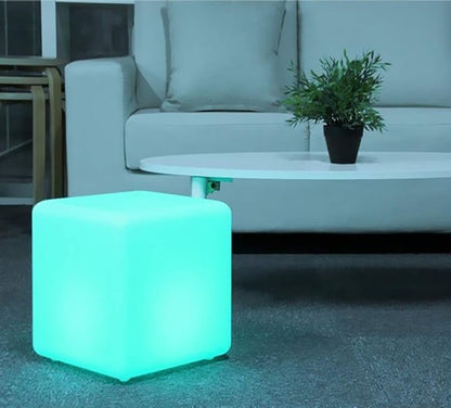 Mr.Go 12-inch LED Ball Light and 12-inch LED Cube Light Bundle, Rechargeable, Remote Control, Dimmable 16 RGB Colors 4 Modes, Waterproof, Great as Night Light Mood Lamp Ambient Lighting Decorations