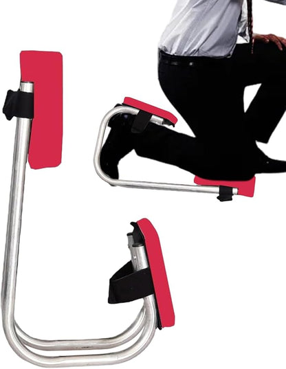 Knee Seat, Strap on Kneeling Device for Garden, Portable Stainless Steel Gardening Strap on Knee Seat, Knee Seat for Gardening Garden Farm Work Seniors Gardener (red)