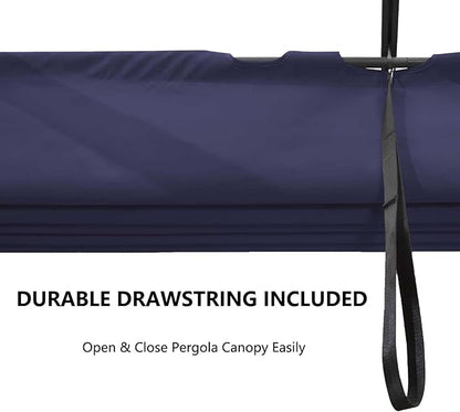 Pergola Shade Cover Replacement Canopy Top Compatible with 10 X 13 ft 6-Bar Pergola Frames - Navy Blue (Canopy Size 116" W x 135" L, Canopy Top Only)