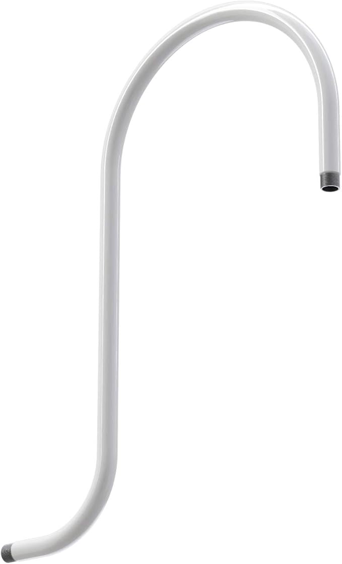 Steel Lighting Co. Topanga Barn Light | Outdoor Wall Mounted | Farmhouse Garage Light Made in America | 14 inch Dome | Upslope Gooseneck | White Exterior/White Interior