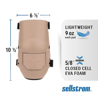 Sellstrom Ultra Flex KneePro Professional Knee Pads for Men & Women with Thick Foam Cushioning & Heavy Duty Hard Outer Shell - Adjustable Straps with Speed-Clips & Ergonomic Metal Hinges - for Construction Work, Gardening, Roofing, Flooring