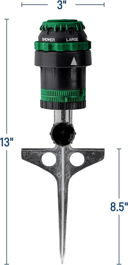 2-Pack H2O-Six® Gear-Drive Sprinkler on Metal T Spike