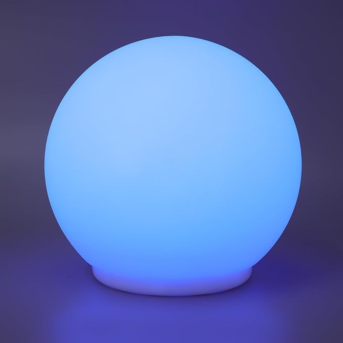 5.9-inch LED Glowing Ball Light, RGB Color Changing Globe Mood Lamp, 7 Colors Rechargeable Ambient Lighting for Photography, Pool Party, Bedroom