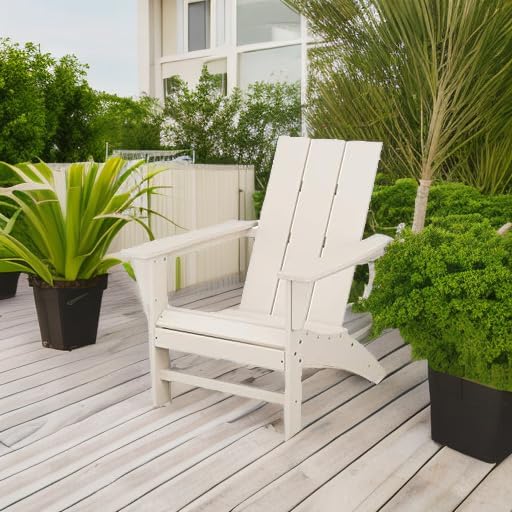 POLYWOOD AD420SA Modern Adirondack Chair, Sand