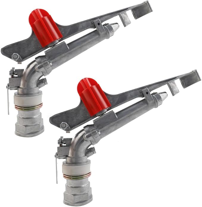 1.5" Agriculture Irrigation Spray Gun Sprinkler Large-Area Irrigation Spray Gun Garden Farm Watering Sprinkler 360° Adjustable Watering for Farms, Orchards, Tea Gardens, Forestry,Pack of 2