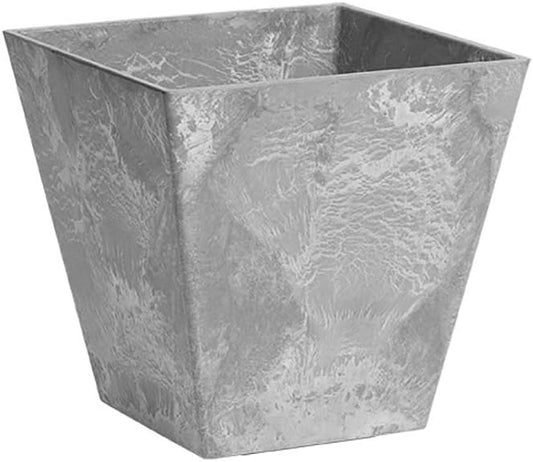 Root & Vessel, ArtStone 35120 Ella Square Planter, Grey, 12-Inch