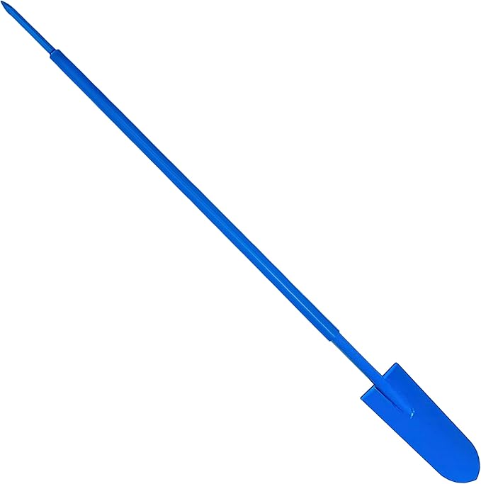 Sharpshooter Spade Shovel 78 Inch Drain Spade Trenching Shovel + Steel Digging Bar- Weighted Long Handle Sharp Shooter with Hardened Chromoly 15 Inch Head