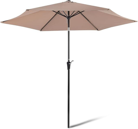 Amazon Basics Patio Umbrella, Crank Lift and Push Button Tilt, 10 Foot, Tan