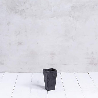 Root & Vessel, Ella Tall Planter, Black, 13.5"