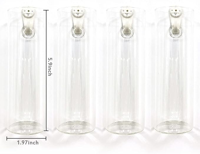 Wall Planters for Indoor Plants - Glass Terrarium Planters, Hanging Plant Holders (4 Pack)