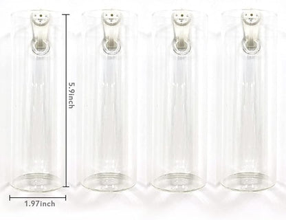 Wall Planters for Indoor Plants - Glass Terrarium Planters, Hanging Plant Holders (4 Pack)
