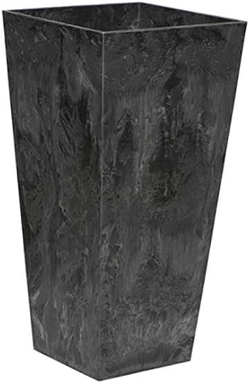 Root & Vessel, Ella Tall Planter, Black, 13.5"