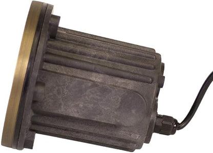 12V Brass In-Ground Well Light (Open Top) with 5W 2700K Warm White MR16 LED Bulb for Low Voltage Landscape Lighting of Outdoor Pathway, Garden, Shrubs, Columns or Trees