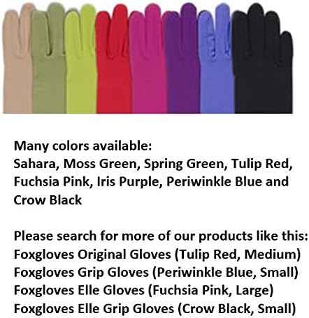 Foxgloves Grip Gardening Gloves – Over the wrist protection with silicone grip ovals on palm (Moss Green, Large)