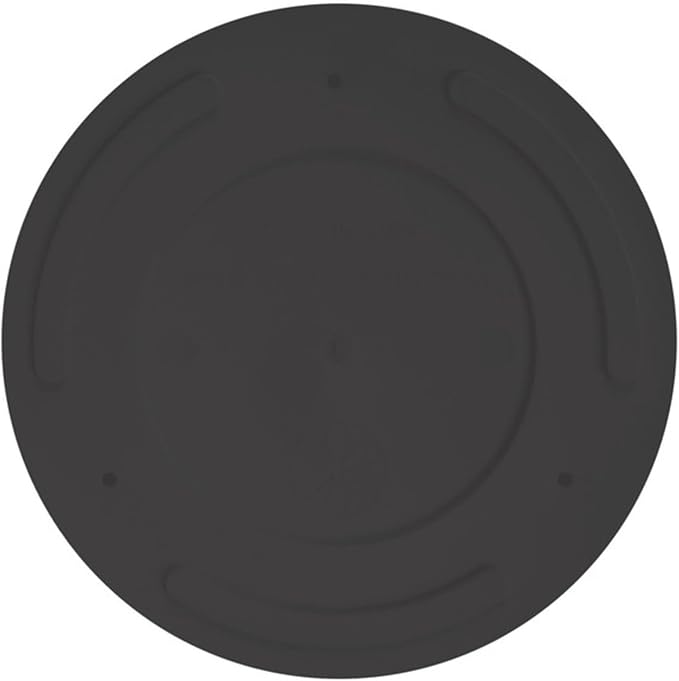 Bloem Mathers Round Planter with Saucer Tray: 12" - Black - Modern Design, Durable Plastic Pot, Removable Saucer, for Indoor & Outdoor Use, Gardening, 5.8 Gallon Capacity