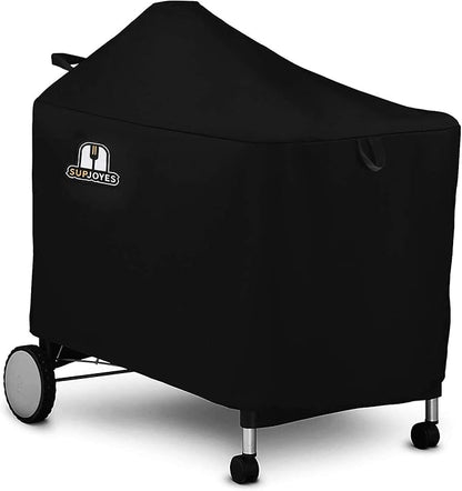 Grill Cover for Weber Performer Deluxe Charcoal, 22 Inch BBQ Covers, Premium Heavy Duty Waterproof Accessories for Weber 7152 Performer Charcoal Grills with Handles