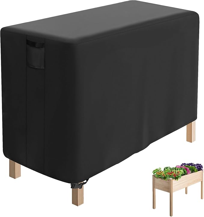 Outdoor Raised Garden Bed Cover for Winter (Only Cover),Waterproof Raised Planter Boxes Stand Covers - 72 x 37 x 11 inch
