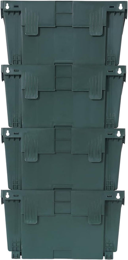 Vertical Wall Planter with 24 Plastic Pots, Wall-Mounted Garden Planter Stackable Wall Hanging Flower Pot Clasp Design with Grooves Drainage Holes for Indoor and Outdoor (Army Green 24)