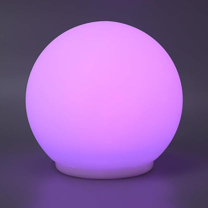 Fabater LED Ball Light, 5.9 Inch 7 RGB Color Changing 10m Rechargeable Type C Charging Floating Globe Light, Glow Orb with Multifunctional Handle for Home Bedroom Patio