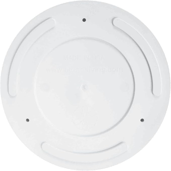 Bloem Mathers 8" White Round Modern Resin Garden Planter Pot with Drainage Holes and Removable Saucer Tray Included