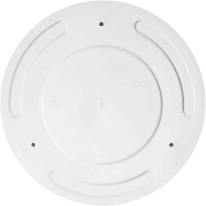 Bloem Mathers 8" White Round Modern Resin Garden Planter Pot with Drainage Holes and Removable Saucer Tray Included