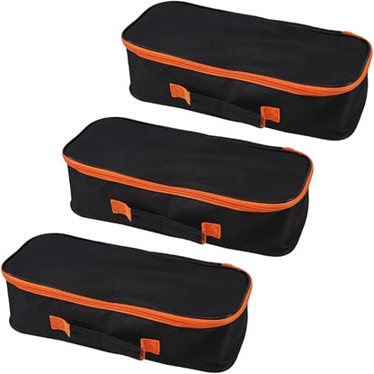 3pack Tool Pouch with Zipper Utility Small Tool Bag for Screw Plier Wrench Screwdriver Mechanic Car Vacuum Men garden Hand Power Tool Storage Organizer (12 Inch)