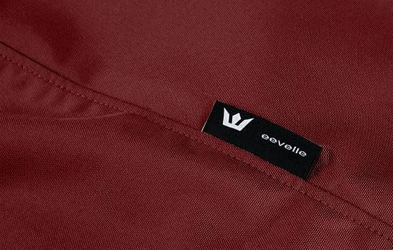 Eevelle Meridian Patio Oval Table Cover with Marine Grade Fabric - Waterproof Outdoor Table Cover - Furniture Set Covers for Dining Table - Easy to Install - (25"H x 66"L x 38"W, Burgundy)