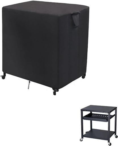 Outdoor Prep Cart Cover for Nuuk Pizza Oven Table,Patio Grill Table Covers for Movable Dining Cart Tables,Waterproof Outdoor Cart Cover - 32 X 26 X 33 Inch