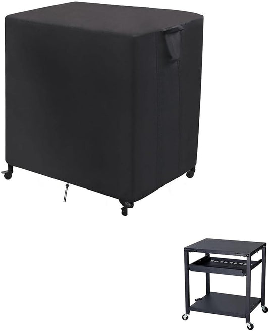 Outdoor Prep Cart Cover for Nuuk Pizza Oven Table,Patio Grill Table Covers for Movable Dining Cart Tables,Waterproof Outdoor Cart Cover - 32 X 26 X 33 Inch
