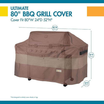 DUCKCOVERS Ultimate Waterproof BBQ Grill Cover, 80 Inch, Grill Cover, Grill Cover for Outdoor Grill, BBQ Cover