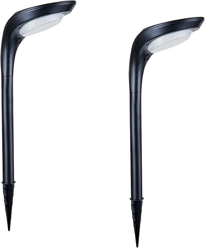 Solar Outdoor Pathway Lights, 2 Pack, Waterproof IP65, Stylish Snake Head Shape Design, Warm/Cool Light Dual Modes Switchable, Efficient Landscape Lighting for Garden, Walkway, Patio