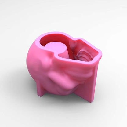 Skull Flower Pot Cement Silicone Mold, Concrete Clay Succulent Planter Mold Candle Holder Mould (G27)