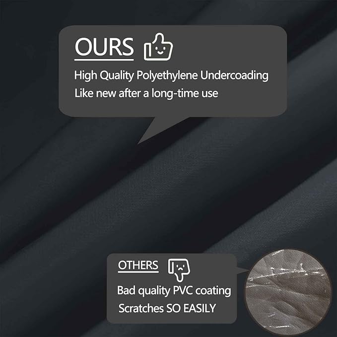 Curved Patio Furniture Cover for Outdoor Sectional Sofa, 96"(65") Reinforced Waterproof 600D Patio Sectional Couch Cover, Lawn Outside Garden Furniture Winter Protective Cover