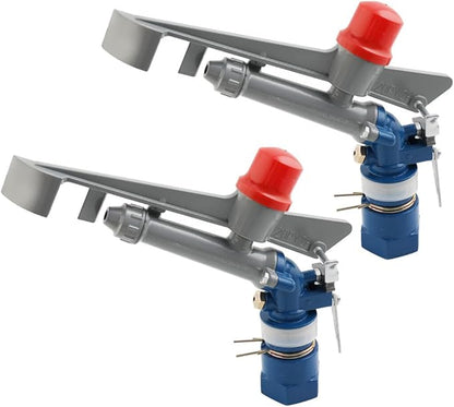 1.0" Agriculture Farm Irrigation Sprinkler Lawn Sprinkler Irrigation Spray Gun Large-Area Watering Spray 360° Rotary Farm Lawn Garden Irrigation, Pack of 2