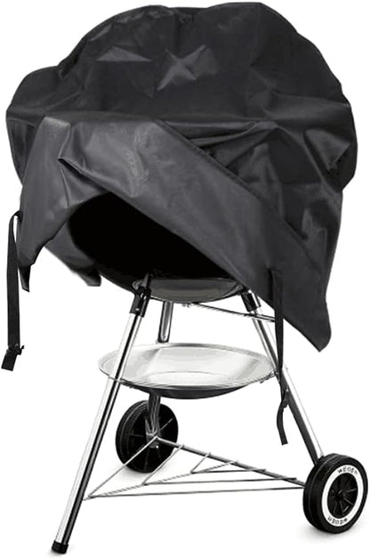 Grill Cover for Weber Round Grill Cover Water Proof Heavy Duty Outdoor Canvas BBQ Grill Cover Dome Smoker Cover (22 inch)