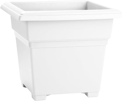 Novelty Root & Vessel Countryside Square Tub Planter, White, 18-Inch