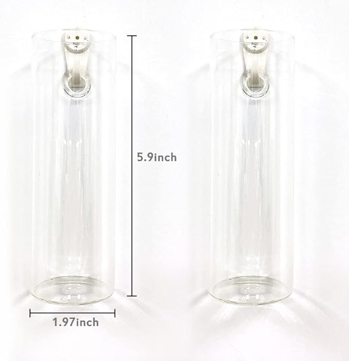Wall Planters for Indoor Plants,Wall Hanging Terrarium Planters,Glass Wall Planters for Floral Arrangement,Hanging Plant Holder, Wall Vase,Wall Mounted Planters (2 Glass Wall Planter)