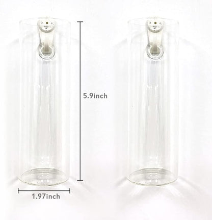 Wall Planters for Indoor Plants,Wall Hanging Terrarium Planters,Glass Wall Planters for Floral Arrangement,Hanging Plant Holder, Wall Vase,Wall Mounted Planters (2 Glass Wall Planter)