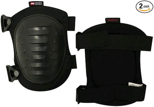 McGuire-Nicholas 343-KP Tactical Knee Pads, Heavy Duty Foam Lined Knee Pads, Dual-Buckle Closure, Black,Black