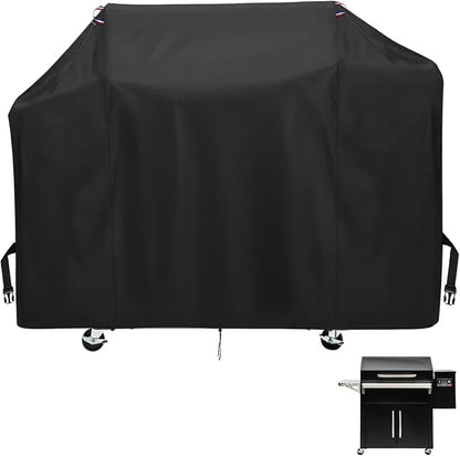 Pellet Grill Cover for Traeger Silverton Series, 600D Thickened Grill Covers Compatible with Traeger Silverton 810 and Silverton XL, Heavy Duty Waterproof BBQ Cover for Outdoor Grills