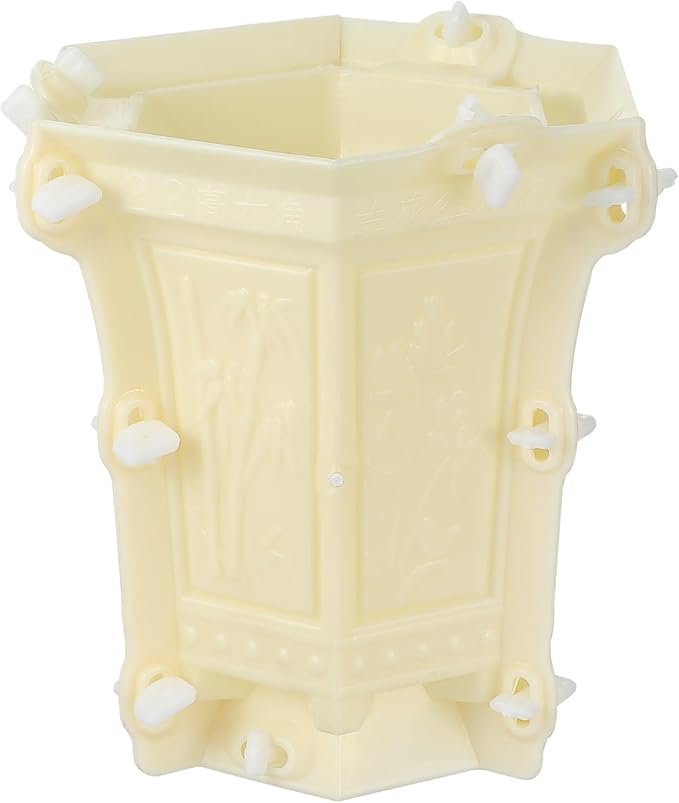 YARNOW DIY Hexagonal Concrete Planter Mold - Durable Thickened Plastic Flower Pot Mold for Crafting, Resin, and Cement Projects