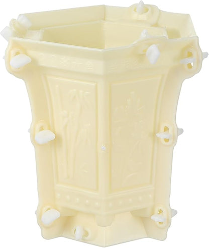 YARNOW DIY Hexagonal Concrete Planter Mold - Durable Thickened Plastic Flower Pot Mold for Crafting, Resin, and Cement Projects