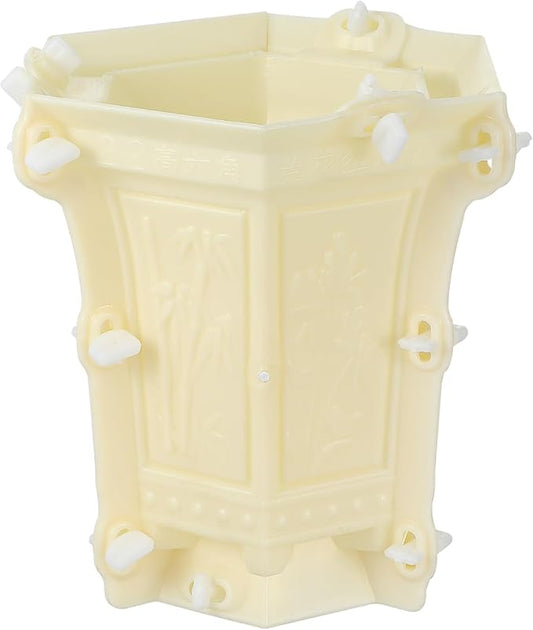 YARNOW DIY Hexagonal Concrete Planter Mold - Durable Thickened Plastic Flower Pot Mold for Crafting, Resin, and Cement Projects