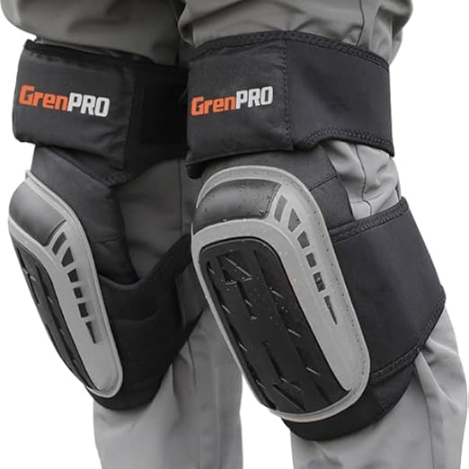 Professional Knee Pads for Work,Heavy Duty Thick Foam Knee Pads Tools, Knee Pad with Soft Gel Cushion for Construction, Work, Flooring, Gardening, Cleaning, Tiling,Gray