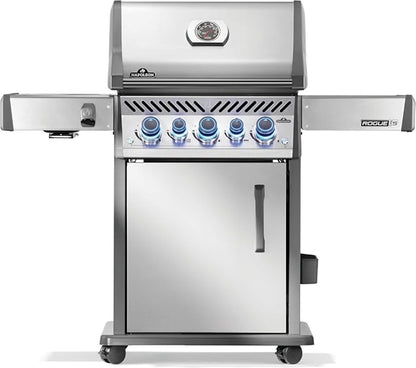 Napoleon Rogue PRO-S 425 Propane Gas Grill with Infrared Side and Rear Burners, Stainless Steel, Durable 5-Burner Grilling Experience