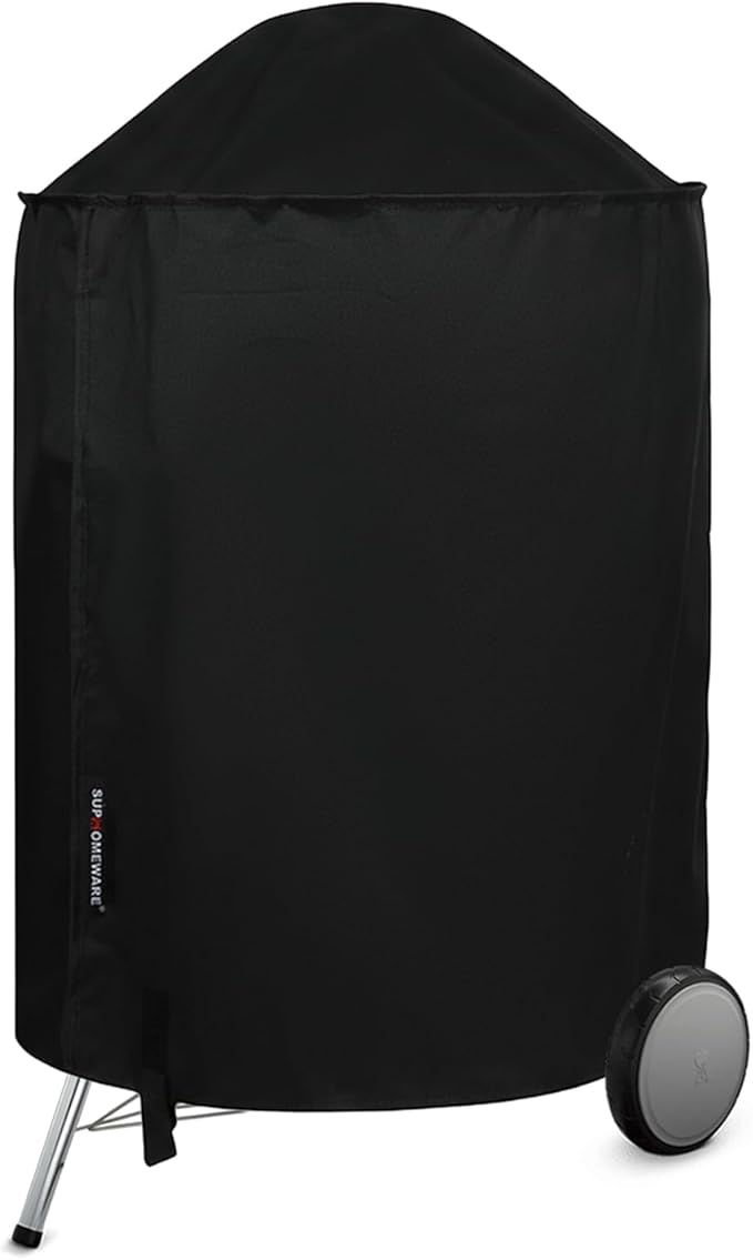 Suphomeware 26 Inch Grill Cover for Weber Kettle Charcoal, Waterproof and Heavy Duty BBQ Covers with Fade Resistant